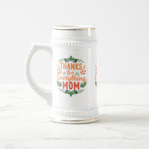 Bedankt voor alles, mama" - Stein 22 oz Bierpul