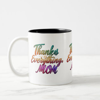 Bedankt voor alles, mama" - Tweetonige Mok (11 oz)
