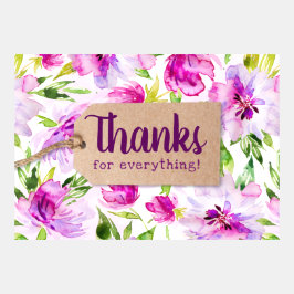 Bedankt voor alles met Kraft Label op bloemen