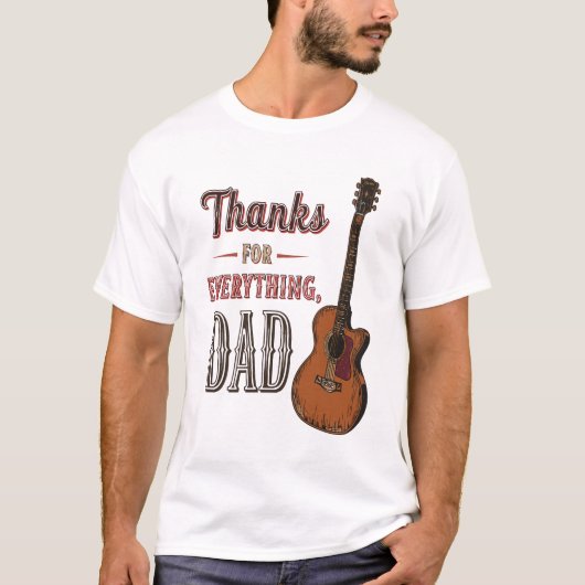 Bedankt voor alles, papa - Guitar Lover T-shirt (Voorkant)