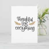 Bedankt voor alles Thanksgiving Funny Kaart (Staand voorkant)