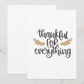 Bedankt voor alles Thanksgiving Funny Kaart (Voorkant / Achterkant)