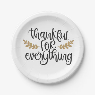Bedankt voor alles Thanksgiving Funny Papieren Bordje