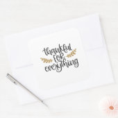 Bedankt voor alles Thanksgiving Funny Vierkante Sticker (Envelop)