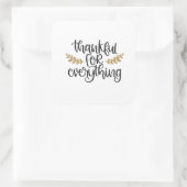 Bedankt voor alles Thanksgiving Funny Vierkante Sticker (Tas)