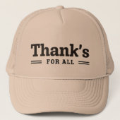 Bedankt voor alles trucker pet (Voorkant)