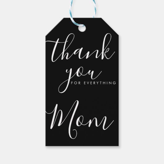 BEDANKT VOOR alles wat bewerkbaar is voor mam Gift Cadeaulabel (Voorkant)