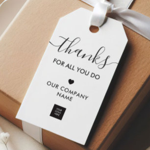 Bedankt voor alles wat je doet cadeau Label, Kraft Cadeaulabel