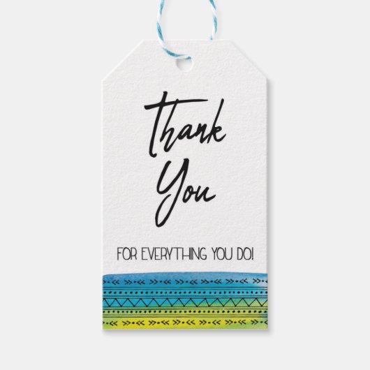 Bedankt voor alles wat je doet cadeaulabel (Voorkant)