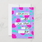 "Bedankt voor alles wat je doet" Gewoon omdat Kaar Bedankkaart (Voorkant)