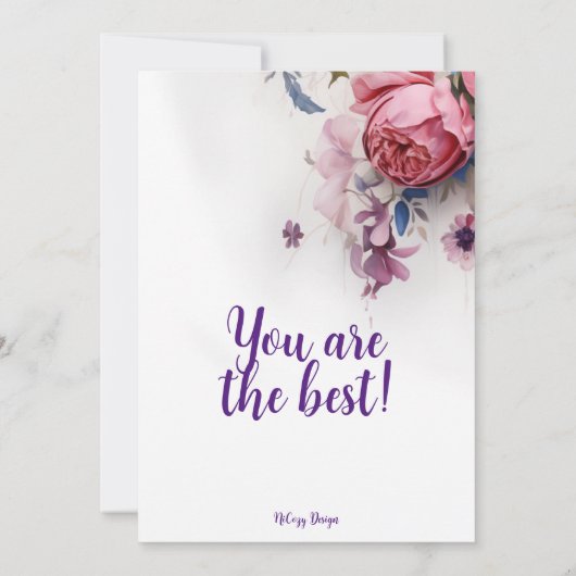 "Bedankt voor alles wat je doet!" Kaart (Achterkant)