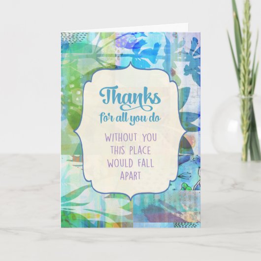 Bedankt voor alles wat je doet kaart (Voorkant)
