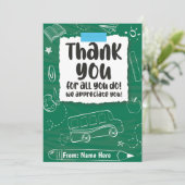 Bedankt voor alles wat je doet Leraar, Einde van d Feestdagenkaart (Staand voorkant)