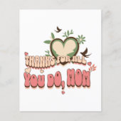 "Bedankt voor alles wat je doet, mam" speciaal voo Flyer (Voorkant)