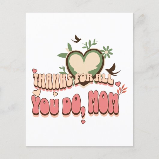 "Bedankt voor alles wat je doet, mam" speciaal voo Flyer (Voorkant)