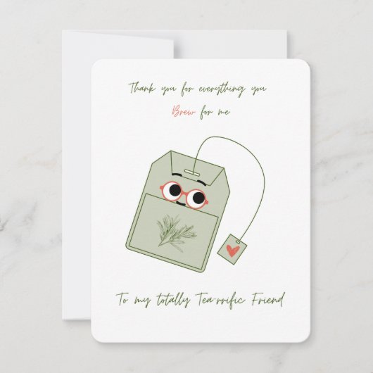 Bedankt voor alles wat je voor me brouwt feestdagenkaart (Voorkant)