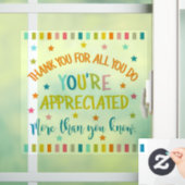 Bedankt voor alles wat je waardeert... raamsticker (Huis)