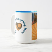 Bedankt voor alles wat mam kan doen tweekleurige koffiemok (Voorkant links)