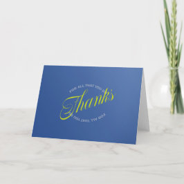 Bedankt voor alles wat u doet kaart