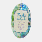 Bedankt voor alles wat u doet keramisch ornament (Rechts)