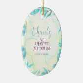 Bedankt voor alles wat u doet keramisch ornament (Rechts)