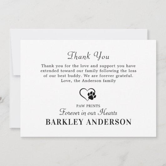 Bedankt voor alles wat verloren gaat Memorial (Achterkant)