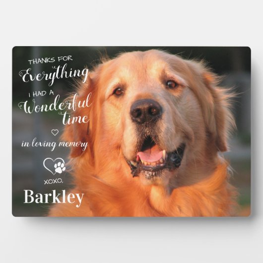 Bedankt voor alles wat verloren gaat Memorial Fotoplaat (voorkant)