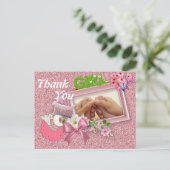 Bedankt voor baby shower briefkaart (Staand voorkant)