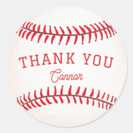 Bedankt voor Baseball Ronde Sticker
