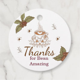 Bedankt voor Bean Amazing Coffee Cadeaubijsluiter Bedankjes Labels