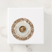 Bedankt voor Bean Here Coffee Baby shower Bedankjes Labels (In situ)