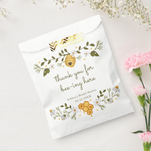 Bedankt voor Bee-ing Hier Favor Tassen Bedankzakje (Gezegeld)