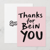 Bedankt voor Bein’ You – Waardering met Attitude (Voorkant / Achterkant)