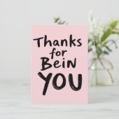 Bedankt voor Bein’ You – Waardering met Attitude (Staand voorkant)