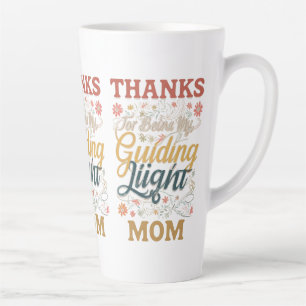 Bedankt voor Being My Guiding Light, Mom" Large La Latte Mok