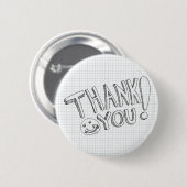 Bedankt voor berichten ronde button 5,7 cm (Voorkant /achterkant)