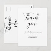 Bedankt voor bestelkorting code website social b briefkaart (Voorkant / Achterkant)