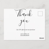 Bedankt voor bestelkorting code website social b briefkaart (Achterkant)