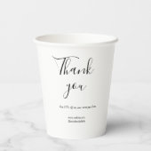 Bedankt voor bestelkorting code website social b papieren bekers (Achterkant)
