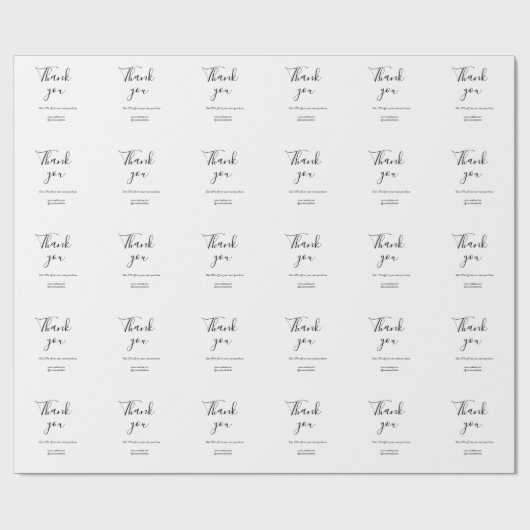 Bedankt voor bestelkorting code website social med cadeaupapier (Vlak)