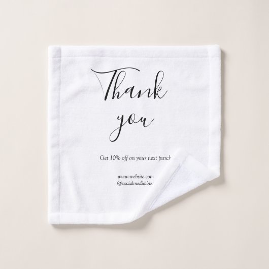 Bedankt voor bestelkorting code website social med washandje (Wasdoekje)