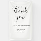 Bedankt voor bestelkorting code website sociale b spandoek (Verticaal)