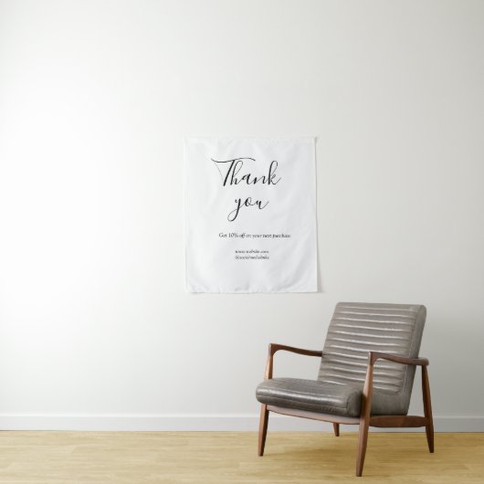 Bedankt voor bestelkorting code website sociale me wandkleed (In situ)