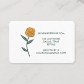 BEDANKT VOOR BESTELLEN Chic Elegant Roos Lijst Blo Visitekaartje (Achterkant)