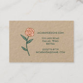 BEDANKT VOOR BESTELLEN Chic Elegant Roos Lijst Blo Visitekaartje (Achterkant)