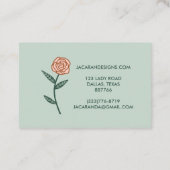 BEDANKT VOOR BESTELLEN Chic Elegant Roos Lijst Blo Visitekaartje (Achterkant)