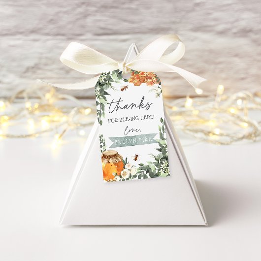 Bedankt voor bijen hier | Hartelijk dank Cadeaulabel