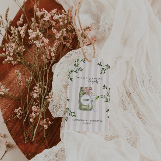 Bedankt voor Brining the Party | Pickle Bacheloret Cadeaulabel