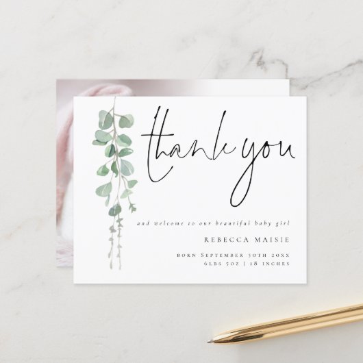 Bedankt voor budgetafbraak Welkomstfoto's kondigen (Voorkant / Achterkant in situ)