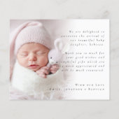 Bedankt voor budgetafbraak Welkomstfoto's kondigen (Achterkant)